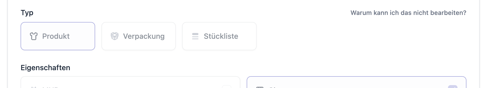 FFN Connect: Artikel-Editor mit gesperrter Typ-Auswahl und dem Link „Warum kann ich das nicht bearbeiten?"